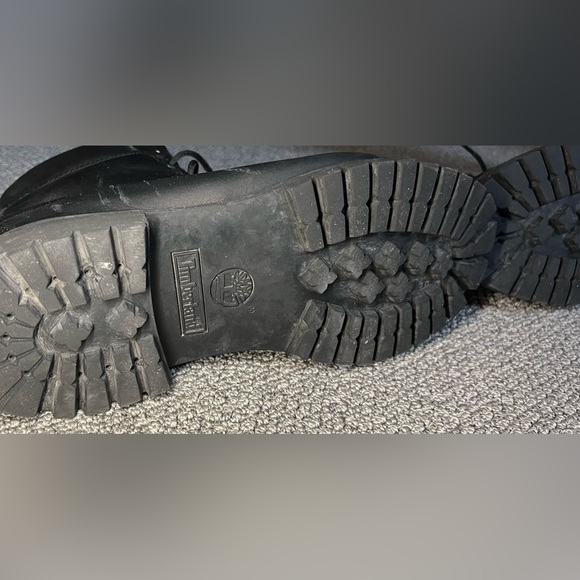 Men’s Timberland Black Soft Toe Boots 10.5 - Picture 9 of 11